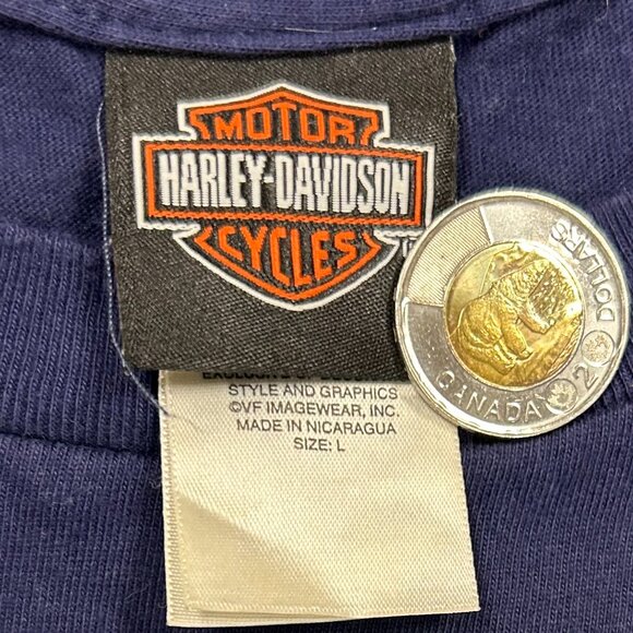 Steel Town Harley Washington Pennsylvania T Shirt Sz L - Picture 4 of 9